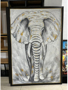 Elephant oil painting