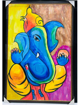 RELIGION OIL PAINTINGS GANESHA